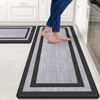 Picture of Mattitude Kitchen Mat [2 PCS] Cushioned Anti-Fatigue Non-Skid Waterproof Rugs Ergonomic Comfort Standing Mat for Kitchen, Floor, Office, Sink, Laundry, Black and Gray
