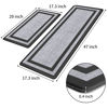 Picture of Mattitude Kitchen Mat [2 PCS] Cushioned Anti-Fatigue Non-Skid Waterproof Rugs Ergonomic Comfort Standing Mat for Kitchen, Floor, Office, Sink, Laundry, Black and Gray
