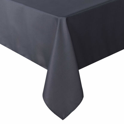 Picture of sancua Square Tablecloth - 54 x 54 Inch - Stain and Wrinkle Resistant Washable Polyester Table Cloth, Decorative Fabric Table Cover for Dining Table, Buffet Parties and Camping, Grey