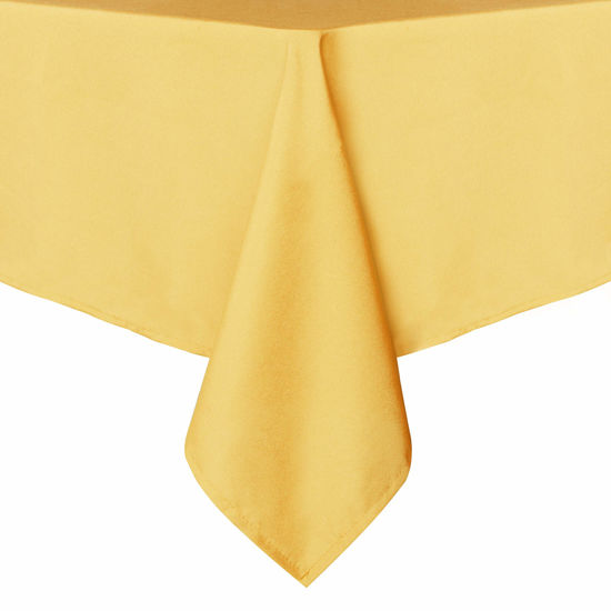 Picture of sancua Rectangle Tablecloth - 54 x 120 Inch - Stain and Wrinkle Resistant Washable Polyester Table Cloth, Decorative Fabric Table Cover for Dining Table, Buffet Parties and Camping, Yellow