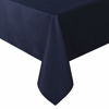 Picture of sancua Square Tablecloth - 70 x 70 Inch - Water Resistant Spill Proof Washable Polyester Table Cloth, Decorative Fabric Table Cover for Dining Table, Buffet Parties and Camping, Navy