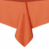 Picture of sancua Rectangle Tablecloth - 60 x 84 Inch - Stain and Wrinkle Resistant Washable Polyester Table Cloth, Decorative Fabric Table Cover for Dining Table, Buffet Parties and Camping, Orange