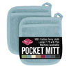 Picture of Ritz Terry Pocket Mitt & Hot Pad: Unparalleled Heat Resistant, Durable 100% Cotton - Ergonomically Designed for Optimal Grip - Easy-Care Machine Washable, Perfect for Your Kitchen - Dew, 2-Pk