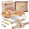 Picture of 9" Round and 10" Oval Banneton Bread Proofing Baskets and Sourdough Bread Baking Supplies, A Complete Sourdough Kit with Bread Lame, Danish Whish, Bowl & Dough Scraper, 2 Bread Slings, and Baking Mat