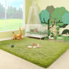 Picture of Ophanie Green Grass Area Rugs for Bedroom, 3x5 Shag Fluffy Carpet, Fuzzy Furry Plush Soft Cute Kids Baby Girls Shaggy Bedside Floor Rug for Teen Dorm Nursery Home Decor Aesthetic