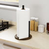 Picture of Paper Towel Holder Countertop with Real Wood Round Base, Farmhouse Paper Towel Holder Stand for Kitchen Roll Organize, Wooden Paper Towel Holder for Kitchen Dining Table Home Decor