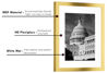 Picture of PEALSN 8.5x11 Picture Frame, Display Pictures 6 x 8 with Mat or 8.5 x 11 Without Mat for Wall Mounting Display, Photo Frames, Gold.