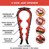 Picture of Jar Opener for Weak Hands, Seniors with Arthritis, 5 in 1 Multi Function Bottle Opener Lid Opener For Arthritic Hands with Non Slip Rubber Jar opener Gripper Pad