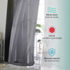 Picture of OWENIE Short Black Sheer Curtains 36 Inches 2 Panels Set - Kitchen Tiers Valances Curtains Light Filter Rod Pocket Voile Cafe Curtains for Kitchen Bathroom Small Half Window, 42 in W x 36 in L, Black