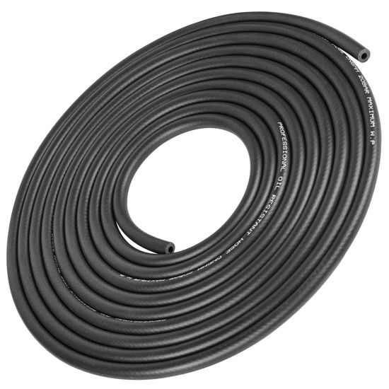 Picture of 1/4 Inch (6mm) ID Fuel Line Hose 15FT NBR Rubber Push Lock Hose High Pressure 300PSI for Automotive Fuel Systems Engines