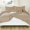 Picture of Litanika Comforters Taupe Oversized King Size, 3 Pieces Lightweight Solid Bedding Set & Collections, All Season Fluffy Bed Set (120x98In Comforter & 2 Pillowcases)