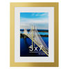 Picture of PEALSN 5x7 Picture Frame, Display Pictures 4 x 6 with Mat or 5 x 7 Without Mat for Wall Mounting Display, Photo Frames, Gold.