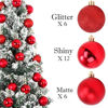 Picture of Emopeak 24Pcs Christmas Balls Ornaments for Xmas Christmas Tree - Shatterproof Christmas Tree Decorations Large Hanging Ball for Holiday Wedding Party Decoration (Red, 1.2"-3.1CM)