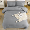 Picture of Litanika Comforters Medium Gray Super King Size, 3 Pieces Lightweight Solid Bedding Set & Collections, All Season Fluffy Bed Set (120x120In Comforter & 2 Pillowcases)