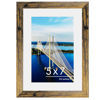 Picture of PEALSN 5x7 Picture Frame, Display Pictures 4 x 6 with Mat or 5 x 7 Without Mat for Wall Mounting Display, Photo Frames, Brown.