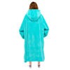 Picture of Waitu Wearable Blanket Sweatshirt for Women and Men, Super Warm and Cozy Giant Blanket Hoodie, Thick Flannel Blanket with Sleeves and Giant Pocket - Cyan