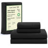 Picture of LANE LINEN 100% Organic Cotton Full Sheets Set, 4-Piece Pure Organic Cotton Percale Sheets, Long Staple Cotton Sheets, Ultra Soft Bedding Sheets, Breathable,Fits Mattress Upto 15" Deep - Black