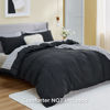 Picture of Bedsure Black Duvet Cover King Size - Soft Double Brushed Duvet Cover for Kids with Zipper Closure, 3 Pieces, Includes 1 Duvet Cover (104"x90") & 2 Pillow Shams, NO Comforter