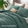 Picture of Bedsure California King Comforter Set - Emerald Green Comforter Cal King Size, Soft Bedding for All Seasons, Cationic Dyed Bedding Set, 3 Pieces, 1 Comforter (104"x96") and 2 Pillow Shams (20"x36"+2")