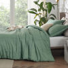 Picture of Bedsure Full Size Comforter Set - Green Full Comforter Set, Soft Bedding for All Seasons, Cationic Dyed Bedding Set, 3 Pieces, 1 Comforter (82"x86") and 2 Pillow Shams (20"x26"+2")