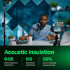 Picture of Ekkogo Acoustic Panels 12-Pack Soundproof Wall Panels 12"X12"X0.4" Sound Panels High Density Sound Dampening Panels - [Ocean Turquoise Square]