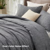 Picture of Bedsure California King Comforter Set - Charcoal Grey Comforter Cal King Size, Soft Cationic Dyed Bedding Set for All Seasons, 3 Pieces, 1 Comforter (104"x96") and 2 Pillow Shams (20"x36"+2")