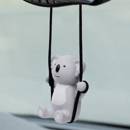 Picture of YGMONER Super Cute Swinging Koala Car Mirror Hanging Ornament Car Interior Accessories (Koala)