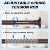 Picture of CorkLatta Bronze Shower Curtain Rod 31 to 68 Inch,1 Inch Diameter Adjustable Spring Tension Stainless Steel Telescoping Rod,Easy Install,No Rust