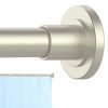 Picture of CorkLatta Brushed Nickel Shower Curtain Rod 31 to 92 Inch,1 Inch Diameter Adjustable Spring Tension Stainless Steel Telescoping Rod,Easy Install,No Rust