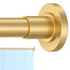 Picture of CorkLatta Gold Shower Curtain Rod 31 to 68 Inch,1 Inch Diameter Adjustable Spring Tension Stainless Steel Telescoping Rod,Easy Install,No Rust