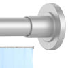 Picture of CorkLatta Silver Shower Curtain Rod 31 to 92 Inch,1 Inch Diameter Adjustable Spring Tension Stainless Steel Telescoping Rod,Easy Install,No Rust