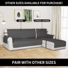 Picture of Easy-Going Reversible Chaise Lounge Couch Cover Water Resistant Sofa Cover Sectional L Shaped Sofa Slipcover with Adjustable Straps Furniture Protector for Dogs (115X34 in, Dark Gray/Dark Gray)
