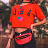 Picture of 2 Packs Fanny Packs for Men and Women, Waterproof Sports Waist Pack Bag for Travel Hiking Running Hands-free(Black&Red)