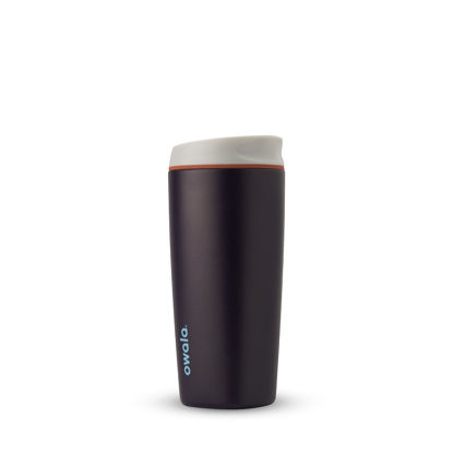 Picture of Owala SmoothSip Insulated Stainless Steel Coffee Tumbler, Reusable Iced Coffee Cup, Hot Coffee Travel Mug, BPA Free, 20 oz, Navy (Telescope Tales)