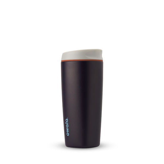 Picture of Owala SmoothSip Insulated Stainless Steel Coffee Tumbler, Reusable Iced Coffee Cup, Hot Coffee Travel Mug, BPA Free, 20 oz, Navy (Telescope Tales)