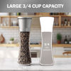 Picture of HOME EC Original Salt and Pepper Grinder Set - Adjustable Sea Salt Grinder & Pepper Grinder - Stainless Steel & Glass Salt and Pepper Shakers - Pepper Mill & Salt Mill - Modern Kitchen Accessories