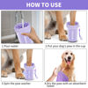 Picture of Dog Paw Cleaner, Washer, Buddy Muddy Pet Foot Cleaner for Small Medium Large Breed Dogs/Cats (with 3 absorbent towel) (Purple, Medium)