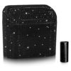 Picture of Accmor Bling Car Trash Can with Lid, Mini Vehicle Trash Bin Car Dustbin Garbage Organizer Storage, Sparkling Crystal Rhinestone Trash Bags Holder Container with 30pcs Garbage Bags Car Accessories