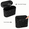 Picture of Accmor Bling Car Trash Can with Lid, Mini Vehicle Trash Bin Car Dustbin Garbage Organizer Storage, Sparkling Crystal Rhinestone Trash Bags Holder Container with 30pcs Garbage Bags Car Accessories