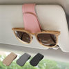 Picture of Ompellus Magnetic Leather Sunglass Holder, Eyeglass Hanger Clip for Car Sun Visor, Suitable for Different Size Eyeglasses(Pink)