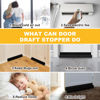 Picture of HomeProtect Door Draft Stopper 2 Pack Adjustable, Door Sweep for Bottom of Door, Weather Stripping Door Seal Interior & Exterior, Block Cold Air, Sound Light Dust, Easy to Install,32” Black