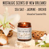 Picture of New Orleans Gifts, New Orleans Decor for Home - 'There's No Place Like New Orleans Candle, w/Jasmine, Orchid & Sea Salt I New Orleans Souvenirs I 9oz Jar, 50Hr Burn, Made in USA