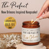 Picture of New Orleans Gifts, New Orleans Decor for Home - 'There's No Place Like New Orleans Candle, w/Jasmine, Orchid & Sea Salt I New Orleans Souvenirs I 9oz Jar, 50Hr Burn, Made in USA