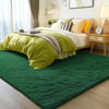 Picture of OLANLY 6x9 Machine Washable Large Area Rugs for Living Room, Bedroom, Soft Fluffy Shaggy Bedside Rug, Indoor Floor Carpet for Kids Girls and Boys, Dorms, Nursery, Home Decor Aesthetic, Dark Green