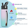 Picture of BJPKPK Insulated Water Bottles with Straw Lid, 22oz Cold & Hot Water Bottle, Stainless Steel Metal Water Bottle with 3 Lids, Reusable Thermos, Cups, Mugs for Daily Water Intake-Oasis