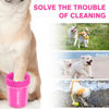 Picture of Comotech Portable Pet Foot Washer with Silicone Brush, 3 Absorbent Towels for Small Dogs (Pink)