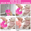 Picture of Comotech Portable Pet Foot Washer with Silicone Brush, 3 Absorbent Towels for Small Dogs (Pink)