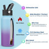 Picture of BJPKPK Insulated Water Bottles with Straw Lid, 32oz Metal Large Water Bottle with 3 Lids, Reusable Leak Proof BPA Free Thermos, Stainless Steel Canteen Water Bottle for Sports, Gym&Travel-Ocean Dream