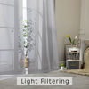 Picture of OWENIE Grey Sheer Curtains 72 Inches Long 2 Panels, Transparent Voile Sheer Curtain Double Rod Pocket Gauze Drapes for Living Room Bedroom Window Sliding Glass Door Treatment, 42 x 72 Inch