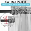 Picture of OWENIE Grey Sheer Curtains 72 Inches Long 2 Panels, Transparent Voile Sheer Curtain Double Rod Pocket Gauze Drapes for Living Room Bedroom Window Sliding Glass Door Treatment, 42 x 72 Inch